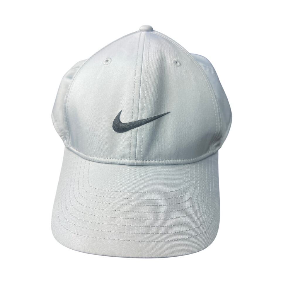 Nike Golf Legacy91 Dri-FIT White Adjustable Hat Cap Black Swoosh Dad Hat